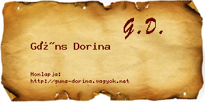 Güns Dorina névjegykártya